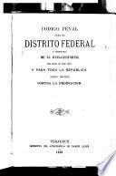 Código penal para el Distrito Federal y Territorios federales