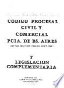 Código procesal civil y comercial, Pcia. de Bs. Aires (Ley 7425, del 19 set. 1968, B.O. 24 oct. 1968)