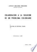 Colaboración a la solución de un problema coloniano