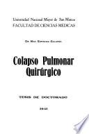 Colapso pulmonar quirúrgico ...