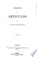 Coleccion de articulos de Anselmo Suárez y Romero