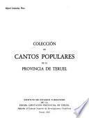 Colección de cantos populares de la provincia de Teruel