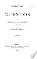 Colección de cuentos de José María Manrique