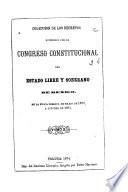 Colección de decretos y ordines del congreso del estado libre y soberano de México