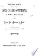 Colección de decretos y ordines del congreso del estado libre y soberano de México