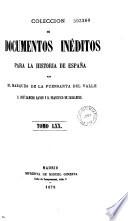 Coleccion de documentos ineditos para la historia de Espana