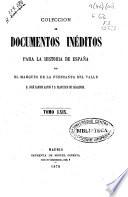 Colección de documentos inéditos para la historia de España