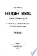 Colección de documentos inéditos para la historia de España