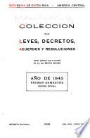 Colección de leyes, decretos, acuerdos y resoluciones