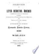 Coleccion de leyes, decretos, ordenes y demás disposiciones de tendencia general