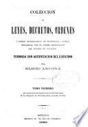 Colección de leyes, decretos, ordenes y demás disposiciones de tendencia general