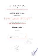 Colección de leyes, decretos, resoluciones i otros documentos oficiales referentes al departamento de Loreto [1777-1908]