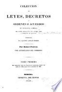 Coleccion de leyes, decretos y ordenes o acuerdos de tendencia general ...