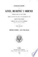 Coleccion de leyes, decretos y ordenes publicadas en el Peru desde el año de 1821 hasta 31 de diciembre de 1859, reimpresa por orden de materias