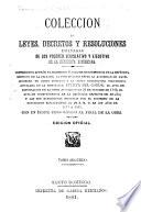 Colección de leyes, decretos y resoluciones emanadas de los poderes legislativo y ejecutivo de la República Dominicana