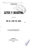 Coleccion de leyes y decretos