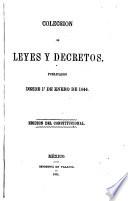 Coleccion de leyes y decretos, publicados en el año de 1839[-41, 1844-48, 1850]: 1844-[1846