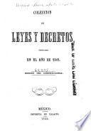 Coleccion de leyes y decretos, publicados en el año de 1839[-41, 1844-48, 1850]