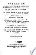 Coleccion de los apologistas antiguos de la religion christiana