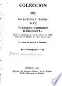 Coleccion de los decretos y ordenes del soberano Congreso mexicano