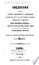 Coleccion de los decretos y ordenes