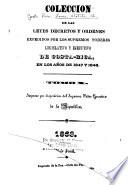 Coleccion de los decretos y ordenes