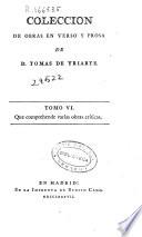 Coleccion de obras en verso y prosa