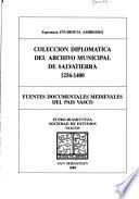 Colección diplomática del Archivo Municipal de Salvatierra: 1256-1400