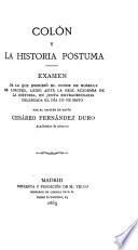 Colón y la historia póstuma