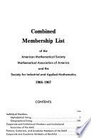 Combined Membership List of the American Mathematical Society and the Mathematical Association of America
