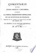 Comentario con glosas críticas y joco-serias sobre la nueva traducción castellana de Las Aventuras de Telemaco