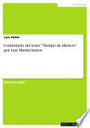 Comentario del texto Tiempo de silencio por Luis Martín-Santos
