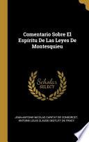 Libro Comentario Sobre El Espíritu De Las Leyes De Montesquieu