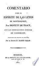 Comentario sobre el Espíritu de las leyes de Montesquieu