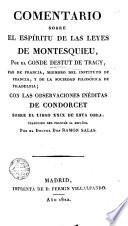 Comentario sobre el Espíritu de las leyes de Montesquieu