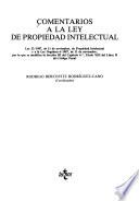 Comentarios a la Ley de propiedad intelectual