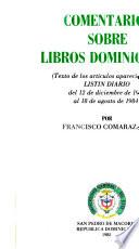 Comentarios sobre libros dominicanos