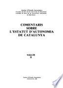 Comentaris sobre l'Estatut d'autonomia de Catalunya
