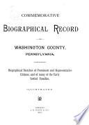 Commemorative Biographical Record of Washington County, Pennsylvania