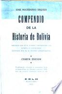 Compendio de la historia de Bolivia ...