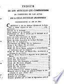 Compendio de las actas de la Real Sociedad Aragonesa correspondiente al año 1802 formado mediante comisión de la misma por su secretario D. Diego de Torres