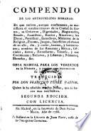 Compendio de las Antiguedades Romanas ... Obra manual ... Traducida por Francisco Perez Pastor. - 2. ed