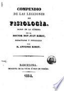 Compendio de las lecciones de fisiología dadas en la cátedra