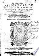 Compendio del manual de confessores, y penitentes