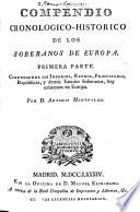 Compenoio cronologico-Historico De Los Soberanos de Eudropa