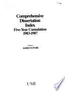 Comprehensive Dissertation Index