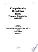 Comprehensive Dissertation Index