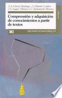 Comprensión y adquisición de conocimientos a partir de textos