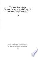 Compte Rendu Du ... Congrès International Sur Le Siècle Des Lumiéres