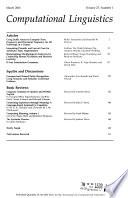 Computational Linguistics